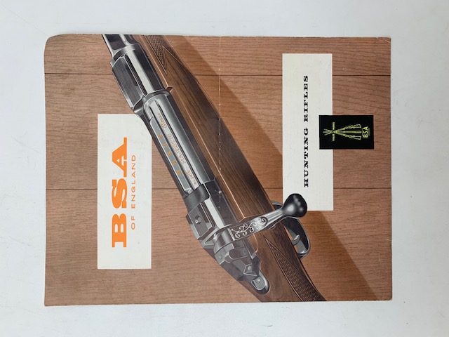 BSA of England. Hunting Rifles (pieghevole pubblicitario)